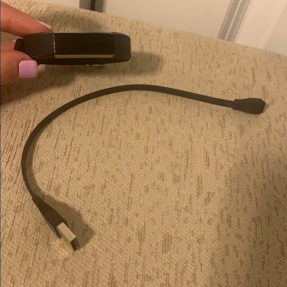 Fitbit Aria with Extra band in grey and charger.
